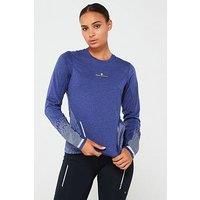 Ronhill Womens Tech Reflect Running Long Sleeved Tee-Purple