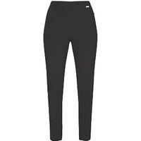 Regatta Women's Pentre Stretch Isoflex Durable Water Repellent Part Elasticated Waist 2 Zipped Pockets Trousers, Black, 14