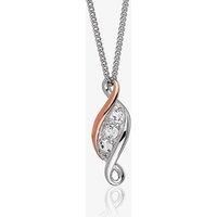 Welsh Clogau Silver & Rose Gold Past Present Future Pendant (22") £40 off!