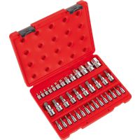 Sealey Ak6197 TRX Socket & Security Socket Bit Set 38Pc 1/4In 3/8In & 1/2In