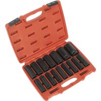 Sealey AK5816M Impact Socket Set 16pc 1/2"Sq Drive Deep Metric