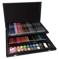 Crawford & Black Artist Colouring, Sketch and Paint Studio - 91 Piece Set - Art Sets - Art Supplies