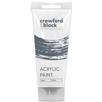 Crawford & Black White Acrylic Paint - 200ml - Acrylic Paint - Art Supplies