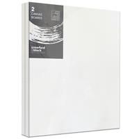 Crawford & Black Canvas Boards - Pack of 2- 16 x 20 Inches - Canvas Boards - Art Supplies