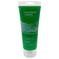 Crawford & Black Green Acrylic Paint - 200ml - Acrylic Paint - Art Supplies