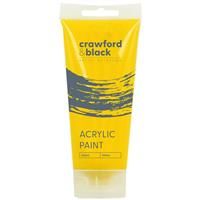 Crawford & Black Yellow Acrylic Paint - 200ml - Acrylic Paint - Art Supplies