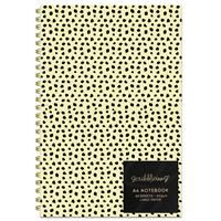 Scribblicious Mono A4 Wiro Hard Back Notebook - Yellow & Black - Notebooks - Stationery Supplies