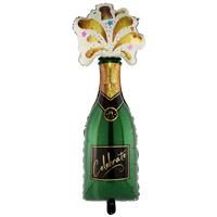 Champagne Bottle Congratulations Helium Balloon - 38 Inches - Occasion Balloons - Helium Balloons -Shaped Balloons Party & Celebration Decorations