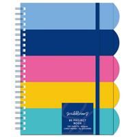 Scribblicious B5 Aligned Wiro Project Book - Multi-Coloured - Notebooks - Stationery Supplies