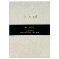 Scribblicious A5 Mono Casebound Linen Journal - Cream - Notebooks - Stationery Supplies