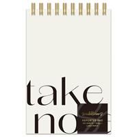 Scribblicious Mono Take Note Wiro Reporter Pad - Cream - Notebooks - Stationery Supplies