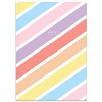 A4 Casebound Pastel Stripe Notebook - Notebooks - Stationery Supplies