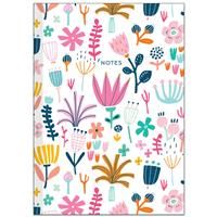 B5 Casebound Pink Floral Notebook - White - Notebooks - Stationery Supplies