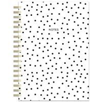 B5 Wiro Dotty Notebook - Black & White - Notebooks - Stationery Supplies