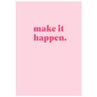 B5 Flexi Make It Happen Notebook - Pink - Notebooks - Stationery Supplies