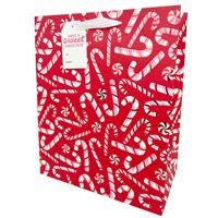 Christmas Candy Cane Large Gift Bag