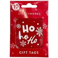 Christmas Ho Ho Ho Bauble Gift Tags: Pack of 10