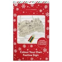 Colour Your Own Festive Sign