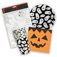 Halloween Partyware Bundle - Napkins, Paper Plates, Paper Cups & Tablecloth - Make & Create For Kids - Halloween Supplies - Party Supplies