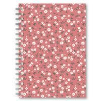 B5 Wiro Pink Floral Notebook