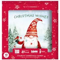 Charity Festive Gonk Christmas Cards: Pack of 10