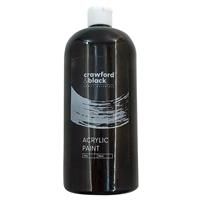 Crawford & Black Acrylic Black Paint: 1L