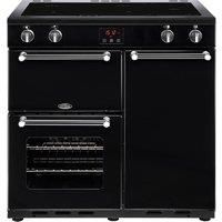 BELLING Kensington 90 cm Electric Induction Range Cooker - Black & Chrome