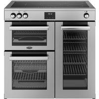 Belling 444411796 90cm Wide Cookcentre Induction Range Cooker in Stain