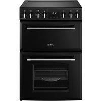 Belling 444411810 60cm Wide Farmhouse Double Oven Cooker in Black Cera