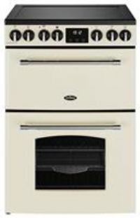 Belling 444411811 60cm Wide Farmhouse Double Oven Cooker in Cream Cera