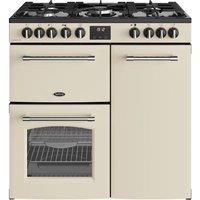 Belling 444411821 90cm Wide Farmhouse Dual Fuel Range Cooker in Cream