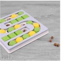 Sliding Puzzle Pet Feeder Treat Slow Feeding Interactive Toy Game Dog Puppy