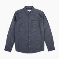 Fatface Mens Folk Chambray Charcoal Long Sleeved Shirt [936176] Size UK L - L Regular