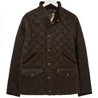 FatFace Broadsands Quilted Men's Jacket Full Zip Long Sleeve Coat Brown XL - XL Regular