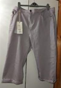 Ladies Fatface Cropped Jeans Size 22 Lilac 3/4 Length New Tags Herftford Skinny - 22 Regular