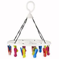 Lakeland Small & Socks Hanging Dryer Airer with 16 Soft Grip Pegs