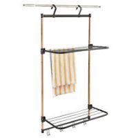 lakeland Beechwood/Steel Over Door Airer 45cm x 28cm x 100cm H – Hooks Over doors 5m Of Drying Space