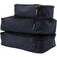 Mountain Warehouse Travel Organiser - Set of 3 Packing Cubes, Zipped Compartments Storage Bags Charcoal