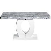 Shankar Neptune Medium Marble Effect Grey/White Dining Table