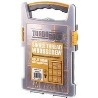 TurboGold PZ Double-Countersunk Woodscrews Trade Grab Pack 1000 Pcs (20938)