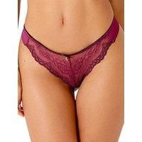 Gossard Superboost Lace Thong Briefs Mid Rise Semi Sheer Knickers Brief Lingerie