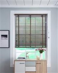 Little Black Book New 50mm Walnut Real Basswood Venetian Blinds, Available in 18 Sizes plus (160x160 cm)