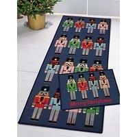 Nutcracker Christmas Runner And Mat Set