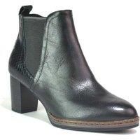 Ladies Block Heel Ankle Boots - Black