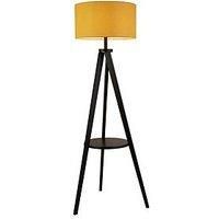 Wooden Floor Lamp With Shelving