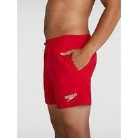 Speedo Men/'s Essentials 16" Watershorts, Comfortable Fit, Classic Style, Drawstring Waist, Fed Red, XXL