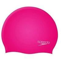 Speedo Unisex-Youth Plain Moulded Silicone Junior Swimming Caps, Cherry Pink/Blush, One Size