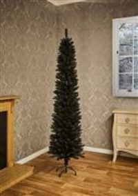 Black Pencil Pine Christmas Tree 2m High by Premier Decorations