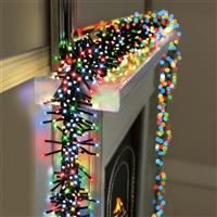 960 LED Christmas Cluster Lights Multi Coloured Multi Action Timer Lights 12.4M