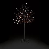 Premier Decorations 5ft White LED Pre-lit Cherry Tree -Black